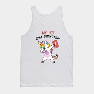 My 1st Holy Communion Unocron Dabbing Unicorn Tank Top